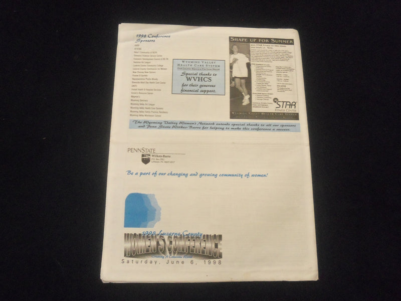 1998 JUNE 6 LUZERNE COUNTY WOMEN'S CONFERENCE NEWSPAPER -KERRY K. CUOMO- NP 6148