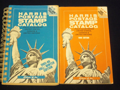 1985-1993 HARRIS POSTAGE STAMP SOFTCOVER GUIDES LOT OF 5 DIFFERENT - O 1996
