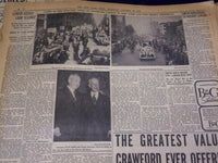 1936 OCTOBER 29 NEW YORK TIMES - CITY THRONGS CHEER ROOSEVELT - NT 2103