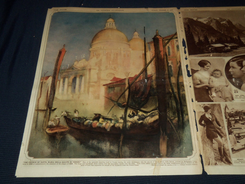 1930 OCTOBER 5 PITTSBURGH SUN TELEGRAPH GRAVURE - COLOR - EAST OF SUEZ - NT 9583