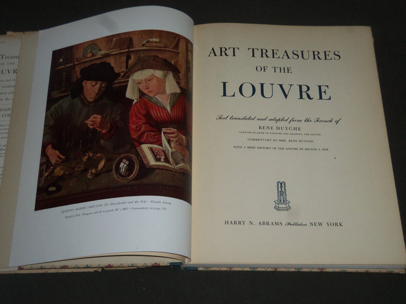 1951 ART TREASURES OF LOUVRE BY RENE HUYGHE HARDCOVER BOOK - I 499