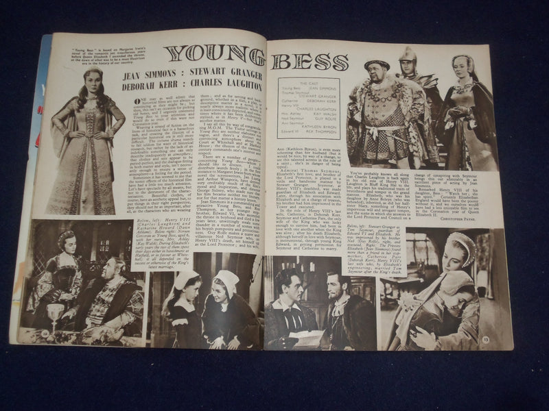 1953 AUGUST FILM REVIEW MAGAZINE - JEAN SIMMONS - STEWART GRANGER - J 9669