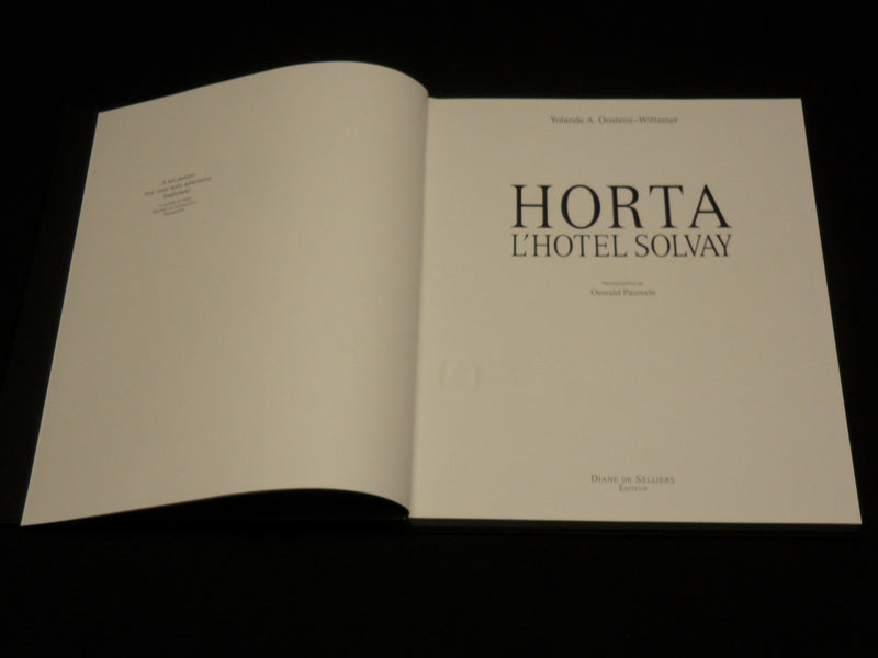 1996 HORTA L'HOTEL SOLVAY HARDCOVER BOOK W/ SLIPCASE - FRENCH - R 724A