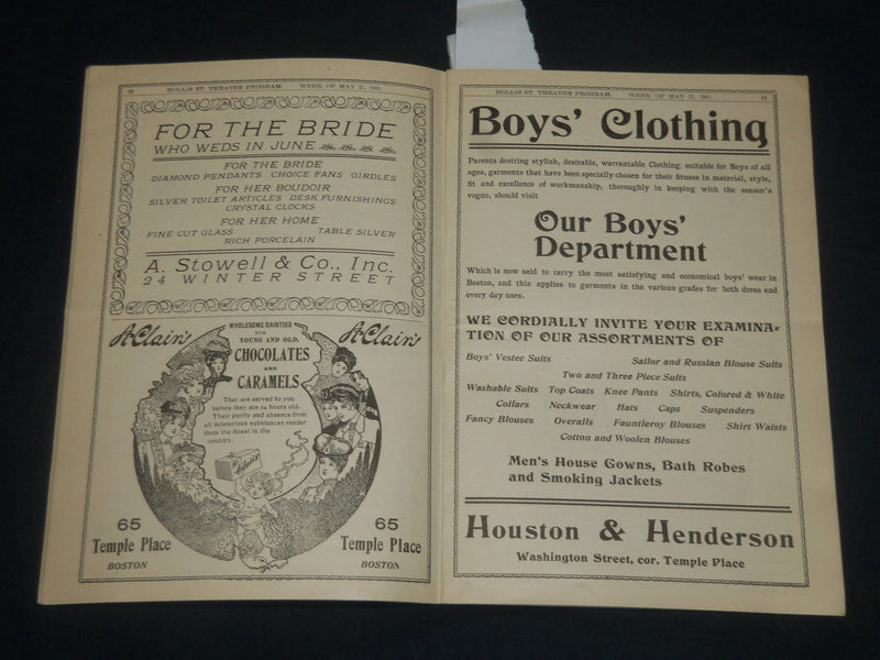 1901 THE MERCHANT OF VENICE - HOLLIS ST. THEATRE PROGRAM - J 5676