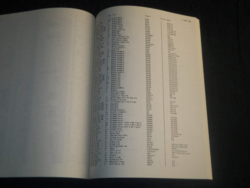 1989 DANCE FIGURES INDEX - AMERICAN COUNTRY DANCES BOOK BY KELLER - KD 5714
