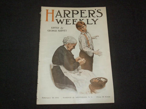 1913 FEBRUARY 22 HARPER'S WEEKLY MAGAZINE - WILLIAMS JENNINGS BRYAN - ST 6378