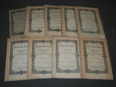1894-1901 BOOK REVIEWS MAGAZINE LOT OF 9 ISSUES - WR 162