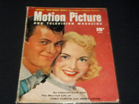 1954 APRIL MOTION PICTURE MAGAZINE - JANET LEIGH & TONY CURTIS COVER - E 1474