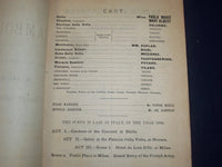 1880 MAURICE GRAU'S FRENCH OPERA CO. PROGRAM LA FILLE DU TAMBOUR MAJOR - J 1886