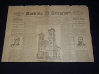 1891 APRIL 15 MORNING TELEGRAPH NEWSPAPER - LINCOLN'S DEATH 26TH ANNIV- NP 2152C