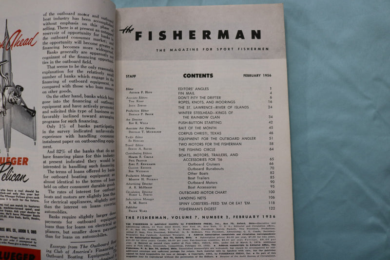 1956 FEBRUARY THE FISHERMAN MAGAZINE - K 3274
