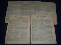 1877 THE ACADEMY WEEKLY REVIEW OF LITERATURE LOT OF 25 ISSUES - LONDON - O 2225