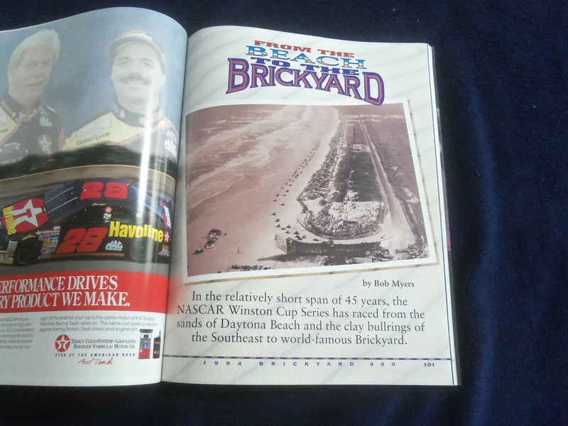 1994 AUGUST 6 BRICKYARD 400 RACING PROGRAM - GREAT PHOTOS - SP 3744L