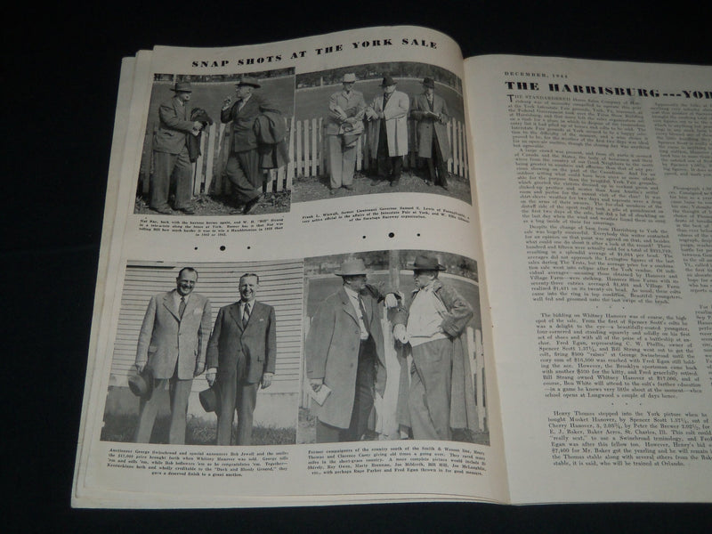 1944 DECEMBER HOOF BEATS MAGAZINE - WHITNEY HANOVER ISSUE - B 6454