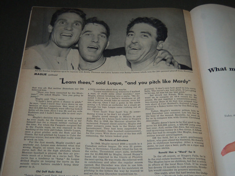 1952 JULY 29 LOOK MAGAZINE - SAL MAGLIE COVER - ST 5091
