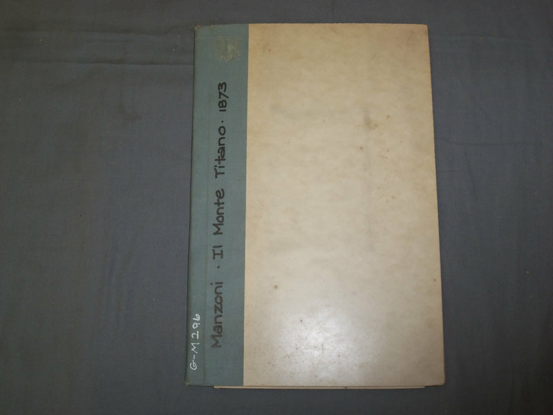 1873 I SUOI FOSSILI LA SUA ETA ED IL SUO MODO D'ORIGINE - ITALIAN TEXT - J 4908