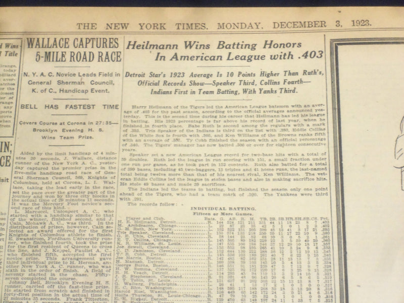 1923 DECEMBER 3 NEW YORK TIMES - SAVE PAINTING IN TOMB OF PHARAOH - NT 9211