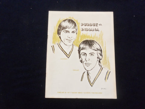1977 FEB 20 COLLEGE BASKETBALL PROGRAM - PURDUE UNIV VS. INDIANA UNIV- SP 1533T