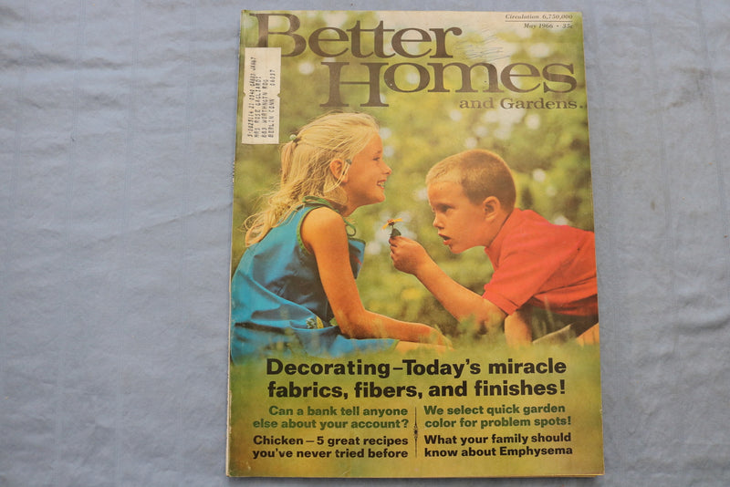 1966 MAY BETTER HOMES AND GARDENS MAGAZINE - DECORATING COVER - E 9689