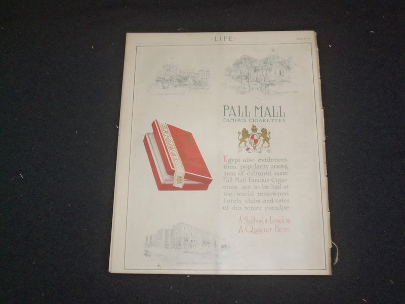 1911 JANUARY 26 LIFE MAGAZINE - J. M. FLAGG ILLUSTRATED COVER - ST 6440