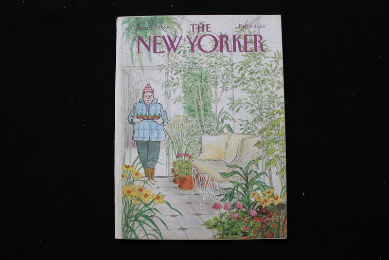 1985 MARCH 11 NEW YORKER MAGAZINE - GREAT ILLUSTRATED COVER - NY 3218
