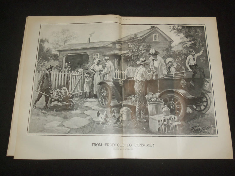 1913 MAY 3 HARPER'S WEEKLY MAGAZINE - SECRETARY BRYAN IN CALIFORNIA - ST 6386