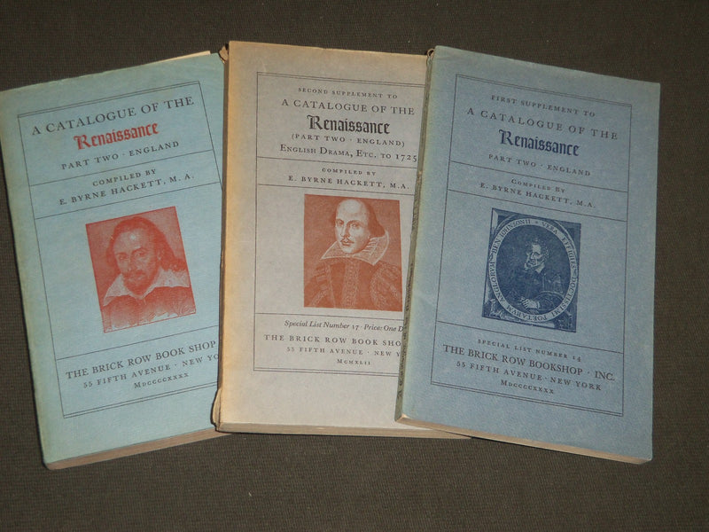 1940-1942 A CATALOGUE OF THE RENAISSANCE PART TWO LOT OF 3 - KD 2099U