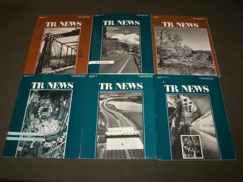 1991-1995 TR NEWS MAGAZINE LOT OF 13 - TRANSPORTATION RESEARCH BOARD - O 3266
