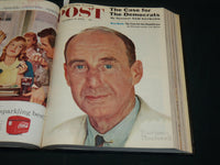 1956 SEPT-OCT SATURDAY EVENING POST MAGAZINE VOLUME - 2 ROCKWELL COVERS - R 565