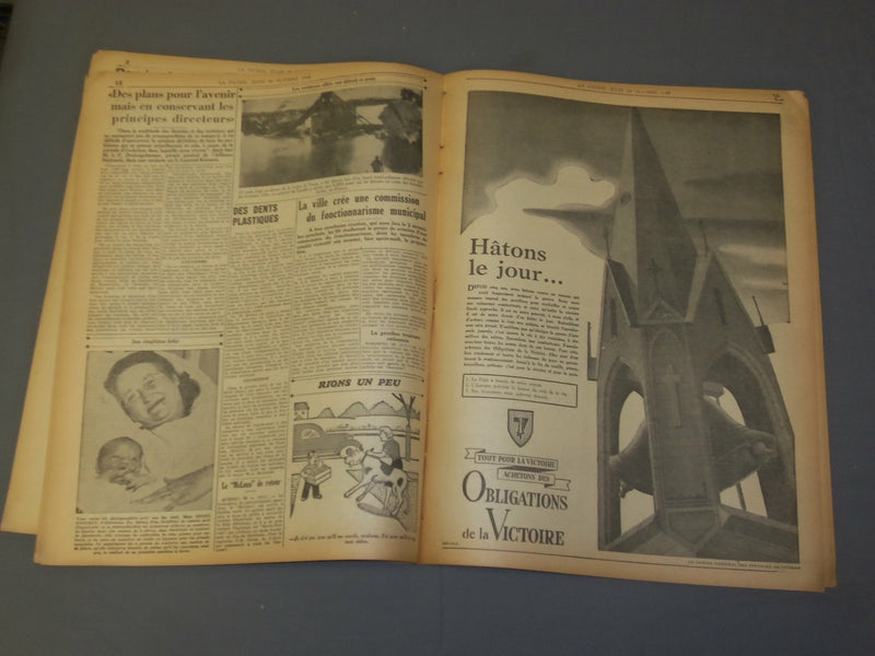 1944 OCT 26 LA PATRIE NEWSPAPER-FLOTTE AMERICAINE A LA POURSUITE JAPONAIS-FR2493