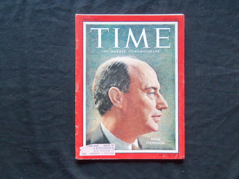 1956 JULY 16 TIME MAGAZINE - ADLAI STEVENSON - T 1546