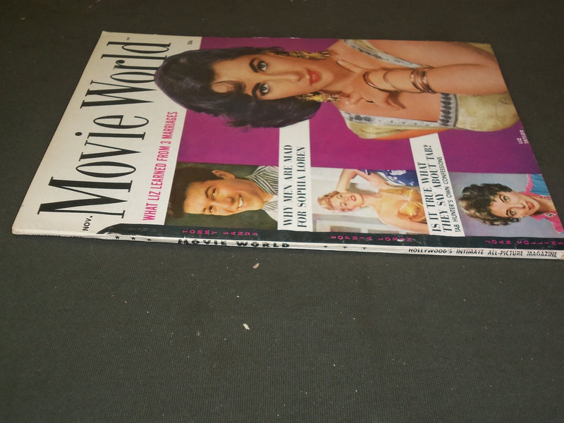 1957 NOVEMBER MOVIE WORLD MAGAZINE - ELIZABETH TAYLOR COVER - M 241