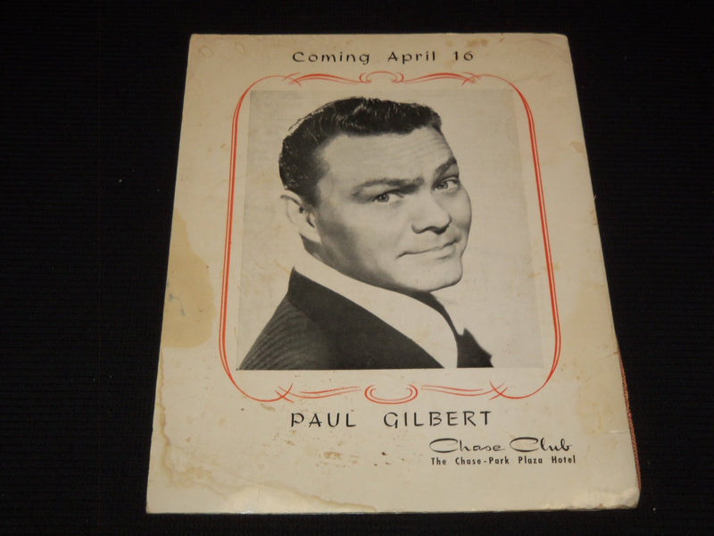 1962 CHASE CLUB PLAZA HOTEL MENU - GUY LOMBARDO - J 7271