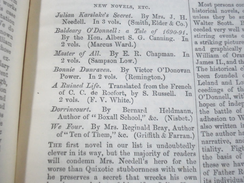 1881 THE ACADEMY WEEKLY REVIEW OF LITERATURE LOT OF 51 ISSUES - LONDON - O 2380