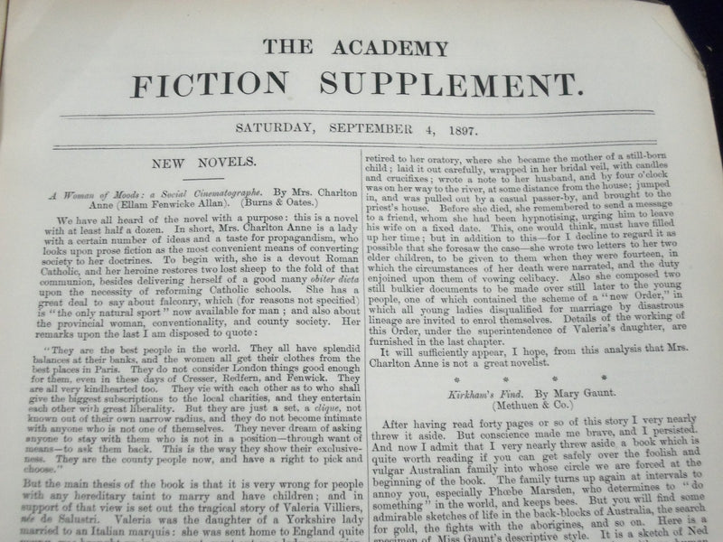1897-1898 THE ACADEMY WEEKLY REVIEW OF LITERATURE LOT OF 38 - LONDON - O 2375