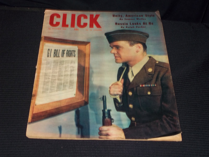 1944 OCTOBER CLICK MAGAZINE - BRUCE FERNALD SOLDIER FRONT COVER - E 20036