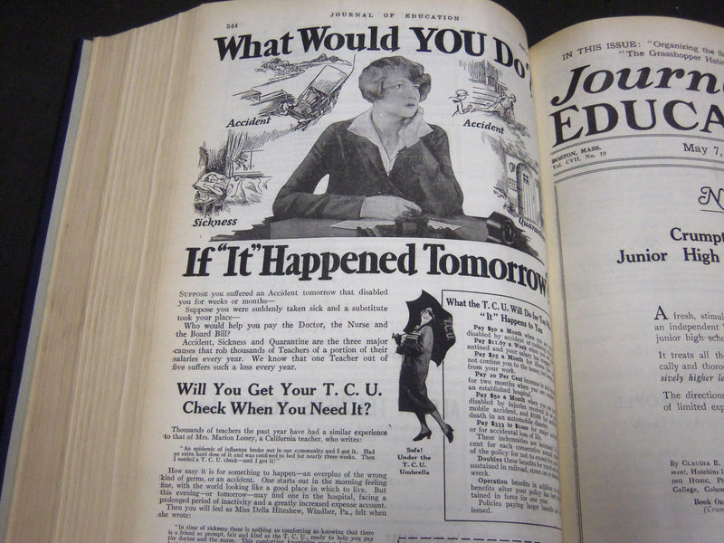 1928 JANUARY-DECEMBER JOURNAL OF EDUCATION BOUND VOLUME - COMPLETE YEAR - R 891