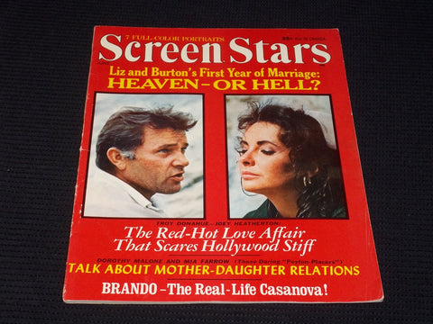 1965 JUNE SCREEN STARS MAGAZINE - LIZ & BURTON FRONT COVER - E 3855