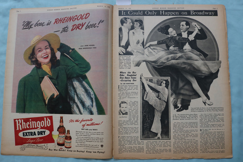 1944 MARCH 19 SUNDAY MIRROR MAGAZINE - FIRST LADIES OF BRITISH EMPIRE - NP 9085