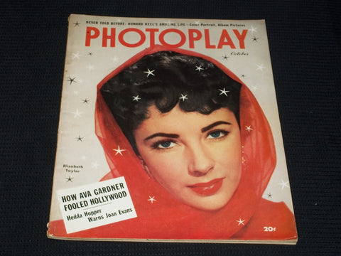 1951 OCTOBER PHOTOPLAY MAGAZINE - ELIZABETH TAYLOR FRONT COVER - E 1897