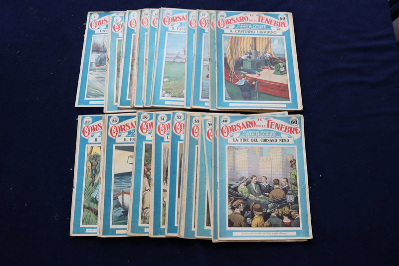 1920'S IL CORSARO DELLE TENEBRE MAGAZINES - LOT OF 39 OF 40 - ITALIAN - O 3546