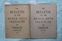 1931 JAN & JUNE BEAUX-ARTS INSTITUTE OF DESIGN BULLETINS - LOT OF 2 - K 3250