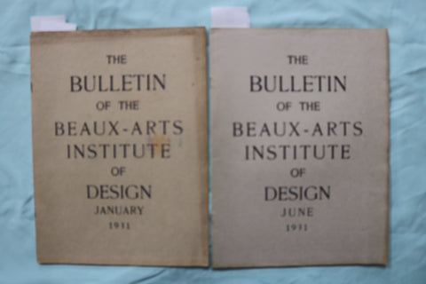 1931 JAN & JUNE BEAUX-ARTS INSTITUTE OF DESIGN BULLETINS - LOT OF 2 - K 3250
