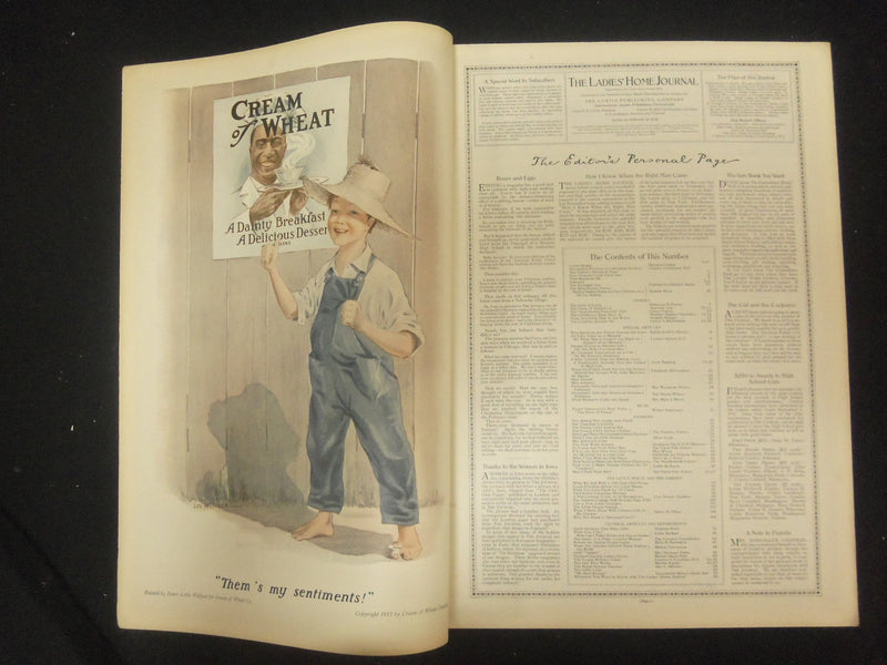 1913 APRIL LADIES' HOME JOURNAL MAGAZINE - HARRISON FISHER COVER - ST 4480