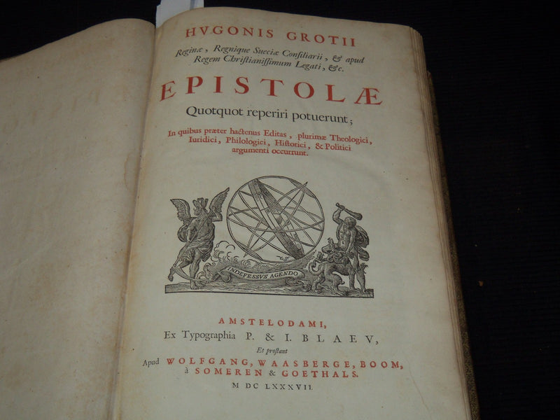 1687 EPISTOLAE HUGONIS GROTII LATIN VOLUME - HUGO GROTIUS - Z 245