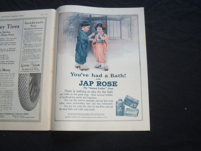 1914 AUGUST 1 THE SATURDAY EVENING POST MAGAZINE - ILLUSTRATED COVER - SP 652