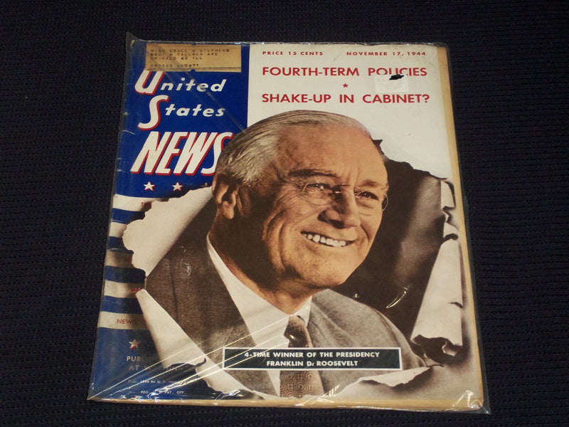 1944 NOVEMBER 17 UNITED STATES NEWS MAGAZINE - PRESIDENT FDR COVER - E 3555