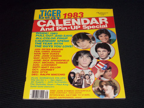 1983 TIGER BEAT CALENDAR & PINUP MAGAZINE - JOHN STAMOS FRONT COVER - E 15985