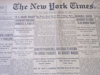 1921 JANUARY 25 NEW YORK TIMES - GRACE TRACES SCHWAB'S VOUCHER - NT 5505
