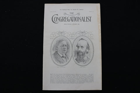 1897 NOV 4 THE CONGREGATIONALIST MAGAZINE - HENRY BEECHER- LYMAN ABBOTT - K 2350